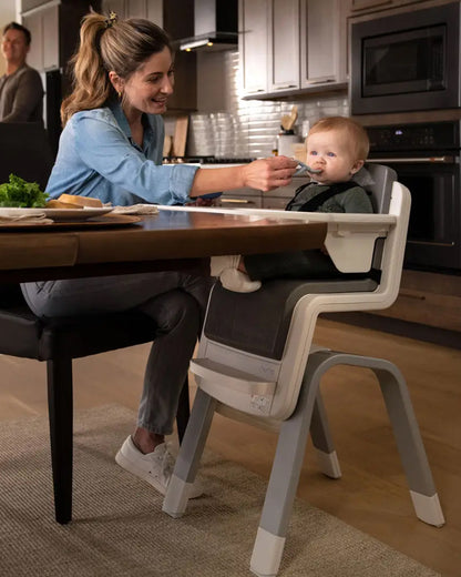 Nuna Zaaz Baby High Chair-Air Foam Cushion-Height Adjustable-Easily Removable Tray, Arm Bar & Footrest-For 6M+ (Upto 100Kg)-Oak