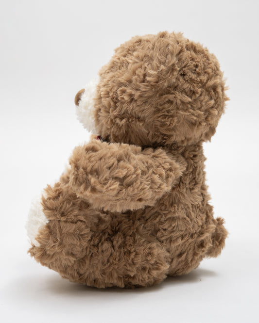 Just Bear Furry Bowbert With Checkered Bow Plush Soft Toy-Improves Motor Skills-36M+