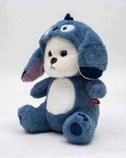 Just Bear Hooded Snug Stitch Plush Soft Toy-Improves Motor Skills-36M+