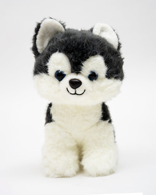 Just Bear Grey Dramatic Husky Plush Soft Toy-Improves Motor Skills-36M+