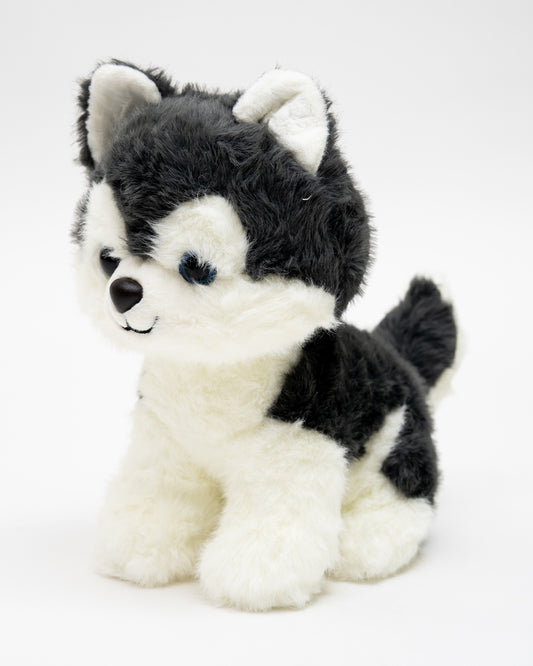 Just Bear Grey Dramatic Husky Plush Soft Toy-Improves Motor Skills-36M+