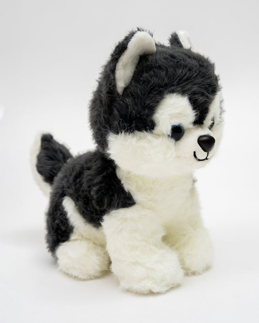 Just Bear Grey Dramatic Husky Plush Soft Toy-Improves Motor Skills-36M+