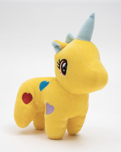 Just Bear Yellow Unicorn Plush Soft Toy-Improves Motor Skills-36M+