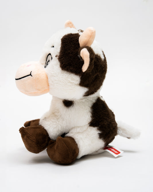 Just Bear Brown & White Cow Plush Soft Toy-Improves Motor Skills-36M+