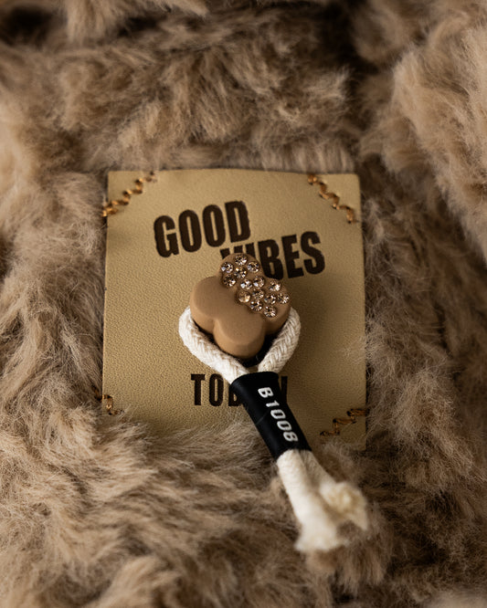 Just Bear Natural Snugvibe Sherpa Fur Teddy Plush Soft Toy-Ultra Soft & Huggable Bear-36M+