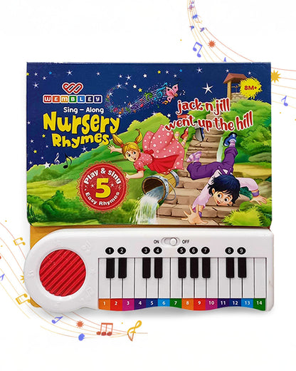 Wembley Nursery Rhyme Book With Piano-5 Classic Nursery Rhymes-Learning & Educational Toys-12M+