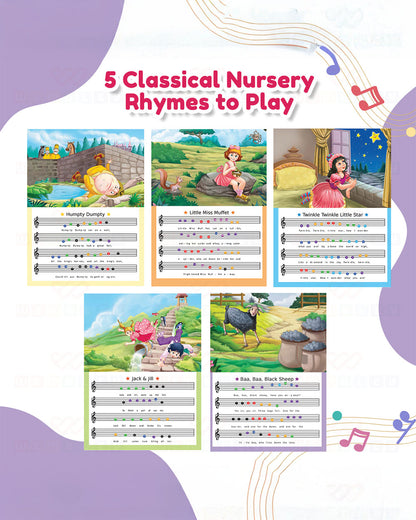 Wembley Nursery Rhyme Book With Piano-5 Classic Nursery Rhymes-Learning & Educational Toys-12M+