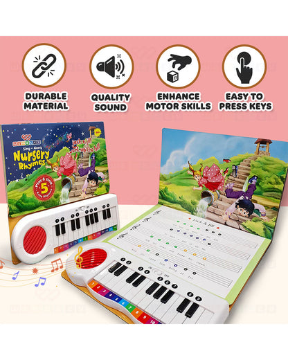 Wembley Nursery Rhyme Book With Piano-5 Classic Nursery Rhymes-Learning & Educational Toys-12M+