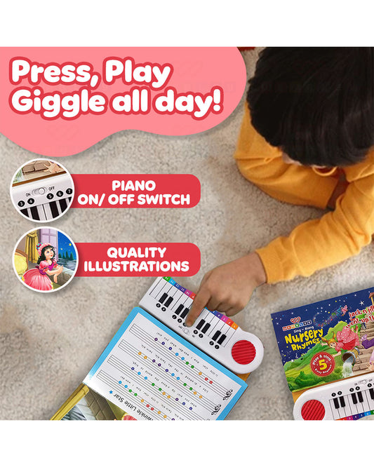 Wembley Nursery Rhyme Book With Piano-5 Classic Nursery Rhymes-Learning & Educational Toys-12M+