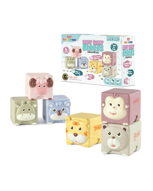 Wembley Soft Animal Bath Toy-Set of 6 Pieces-Squeezable Floating Animal Toy-24M+
