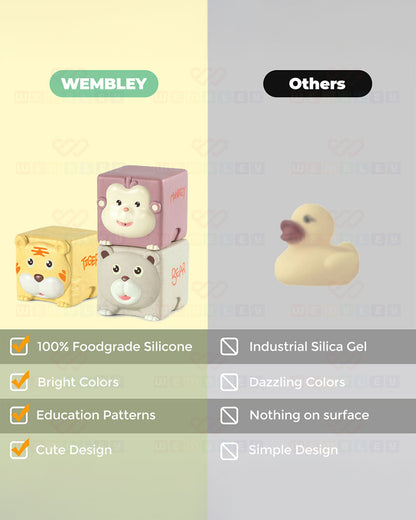 Wembley Soft Animal Bath Toy-Set of 6 Pieces-Squeezable Floating Animal Toy-24M+
