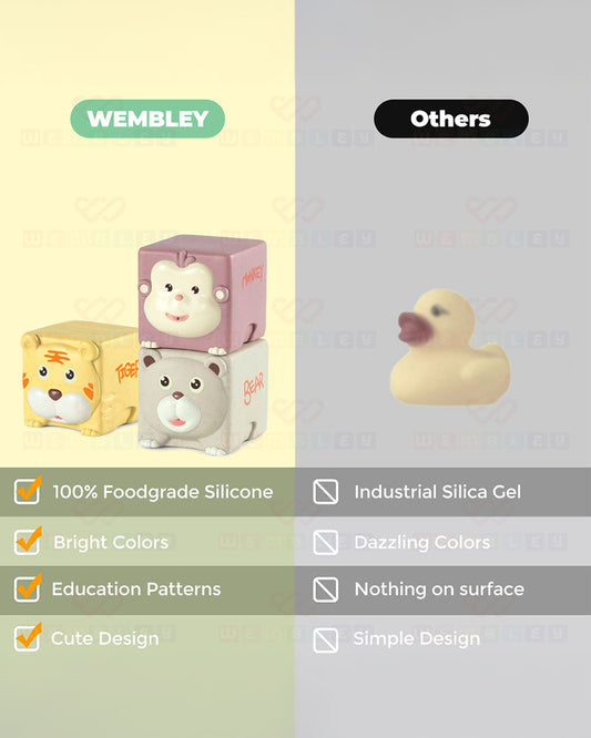 Wembley Soft Animal Bath Toy-Set of 6 Pieces-Squeezable Floating Animal Toy-24M+