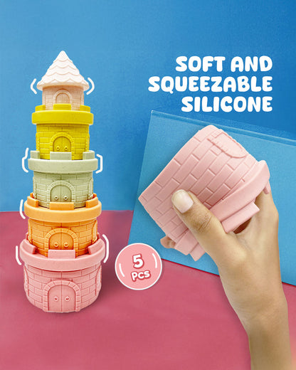 Wembley Castle  Stacker-Shape Sorter & Stacker-Includes 6 Activity Cups-Learning & Educational Toys-0M+