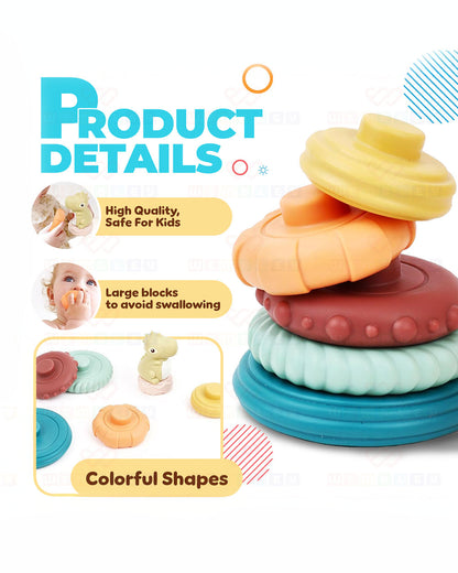 Wembley Dino Stacker-Shape Sorter & Stacker-Includes 6 Activity Rings-Learning & Educational Toys-0M+