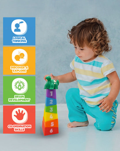 Wembley Alphabet & Number Stacker-Shape Sorter & Stacker-Includes 6 Activity Blocks-Learning & Educational Toys-0M+