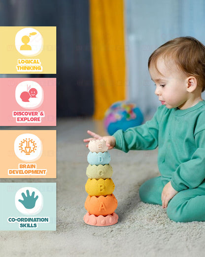 Wembley Dino Cups Stacker-Shape Sorter & Stacker-Includes 6 Activity Cups-Learning & Educational Toys-0M+