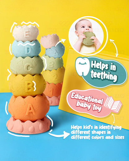 Wembley Dino Cups Stacker-Shape Sorter & Stacker-Includes 6 Activity Cups-Learning & Educational Toys-0M+