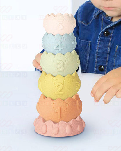 Wembley Dino Cups Stacker-Shape Sorter & Stacker-Includes 6 Activity Cups-Learning & Educational Toys-0M+