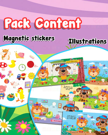 Wembley Bath Time Magnetic Play Book-Enhance Cognitive Skills-24M+