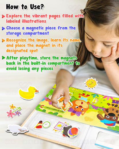 Wembley Bath Time Magnetic Play Book-Enhance Cognitive Skills-24M+