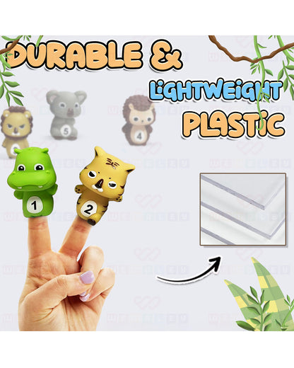 Wembley 5 Pieces Wild Animal Finger Puppet Soft Toy-Lightweight & Non-Toxic-For Newborn