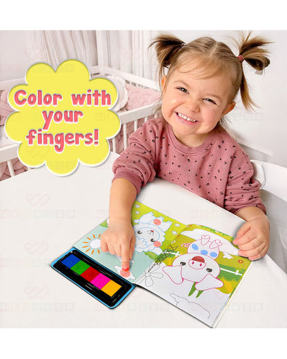 Wembley Animal Finger Painting & Coloring-Art & Craft Kit-Non Toxic & Mess Free-36M+