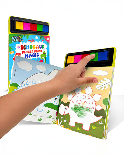 Wembley Dinosaur Finger Painting & Coloring-Art & Craft Kit-Non Toxic & Mess Free-36M+