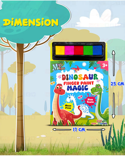 Wembley Dinosaur Finger Painting & Coloring-Art & Craft Kit-Non Toxic & Mess Free-36M+