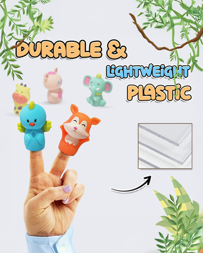 Wembley 5 Pieces Cute Animal Finger Puppet Soft Toy-Lightweight & Non-Toxic-For Newborn