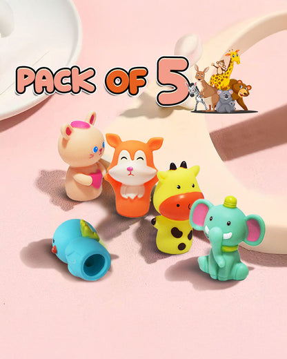 Wembley 5 Pieces Cute Animal Finger Puppet Soft Toy-Lightweight & Non-Toxic-For Newborn
