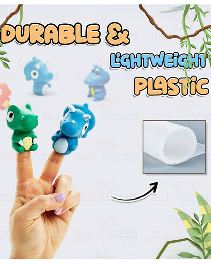 Wembley 5 Pieces Dino Finger Puppet Soft Toy-Lightweight & Non-Toxic-For Newborn