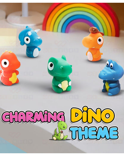 Wembley 5 Pieces Dino Finger Puppet Soft Toy-Lightweight & Non-Toxic-For Newborn