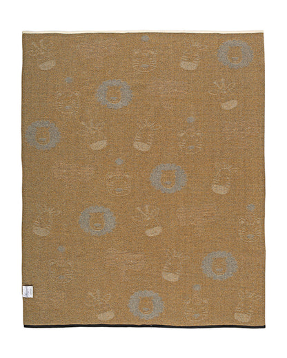 Pomme Jungle Safari Knitted Ultra Soft Blanket-100% Cotton-White-For Infants