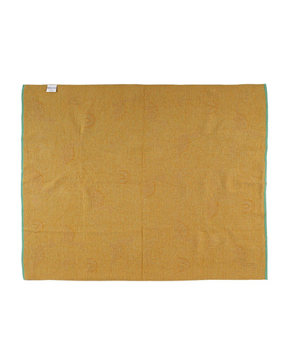 Pomme Dino Dreams Knitted Ultra Soft Blanket-100% Cotton-Sea Green-For Infants