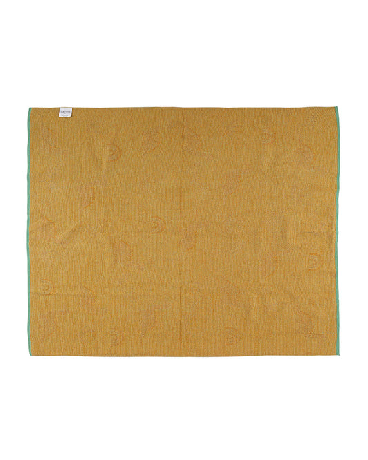 Pomme Dino Dreams Knitted Ultra Soft Blanket-100% Cotton-Sea Green-For Infants