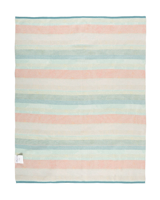 Pomme Unicorn Knitted Ultra Soft Blanket-100% Cotton-Cyan Blue-For Infants