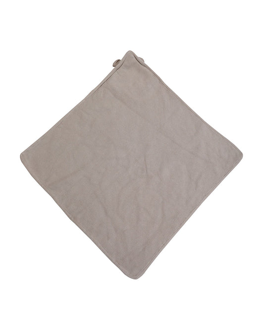 Pomme Hippo Knitted Ultra Soft Hooded Blanket-100% Cotton-Grey-For Infants