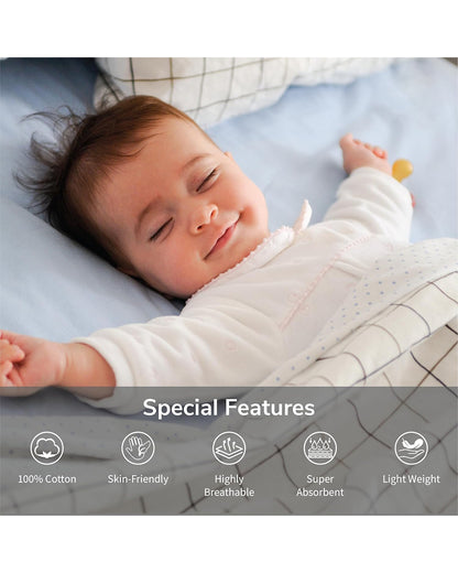 Pomme Sheep Knitted Ultra Soft Blanket-100% Cotton-Light Grey-For Infants