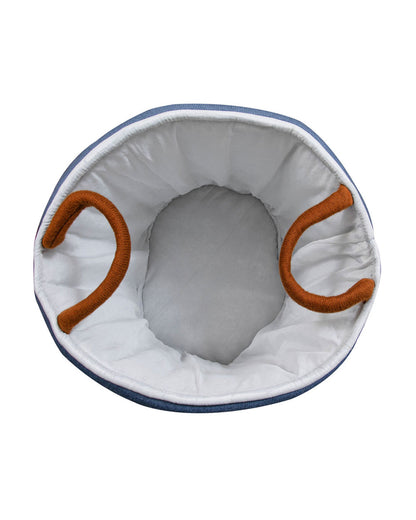 Pomme Storage Basket-For Clothes & Toys-With Handles-100% Cotton-Giraffe Race