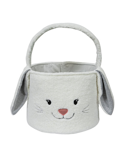 Pomme Storage Basket-For Clothes & Toys-With Handles-100% Cotton-Bunny