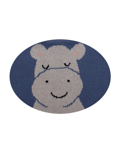 Pomme Cotton Knitted Hippo Bib Apron-Lightweight and Breathable-6 to 36M