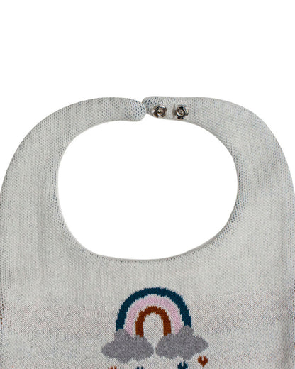 Pomme Cotton Knitted Happy Rainbow Bib Apron-Lightweight and Breathable-6 to 36M