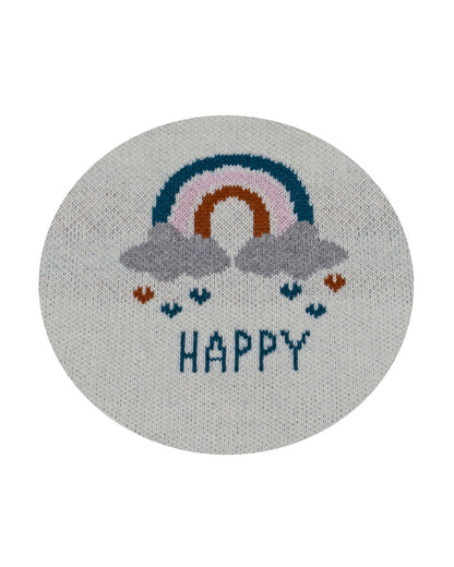 Pomme Cotton Knitted Happy Rainbow Bib Apron-Lightweight and Breathable-6 to 36M