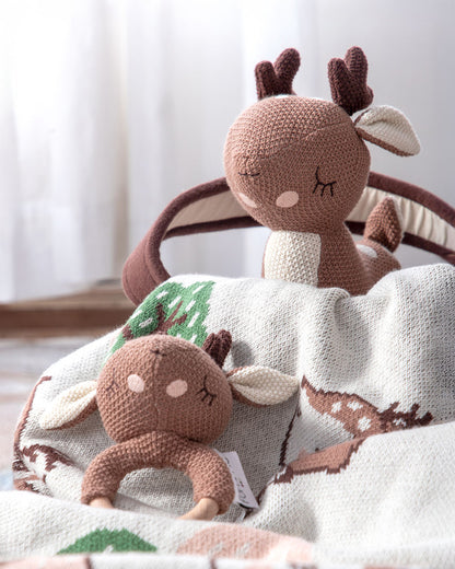 Pomme Deer Knitted Gift Basket-Pack of 4-Gift For Baby Shower & Baby Birthday