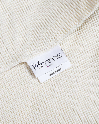 Pomme Zebra Cotton Knitted Cuddle Cloth-Promotes Tactile Stimulation-Easily Washable-Plush Cuddly Soft Toy For Newborn