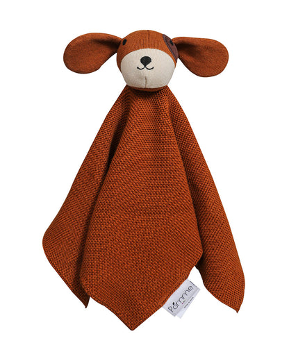 Pomme Dog Cotton Knitted Cuddle Cloth-Promotes Tactile Stimulation-Easily Washable-Plush Cuddly Soft Toy For Newborn
