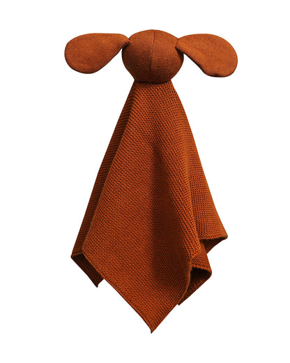 Pomme Dog Cotton Knitted Cuddle Cloth-Promotes Tactile Stimulation-Easily Washable-Plush Cuddly Soft Toy For Newborn