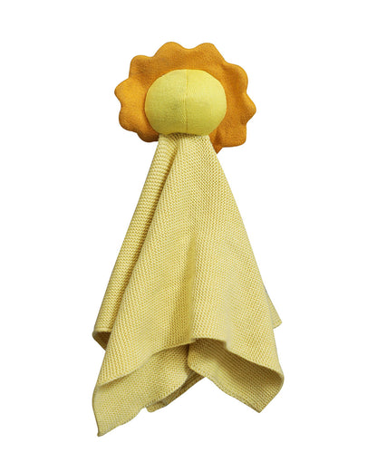 Pomme Lion Cotton Knitted Cuddle Cloth-Promotes Tactile Stimulation-Easily Washable-Plush Cuddly Soft Toy For Newborn