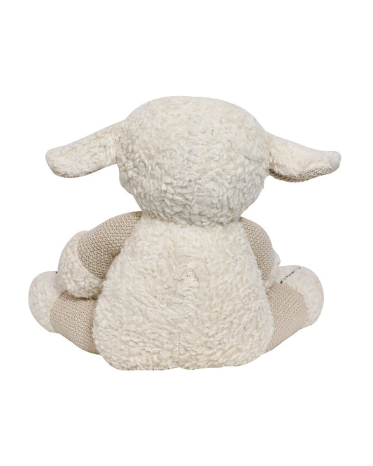 Pomme Cute Sheep Cotton Knitted Soft Toy-Promotes Visual Stimulation-Plush Cuddly Toy For Newborn