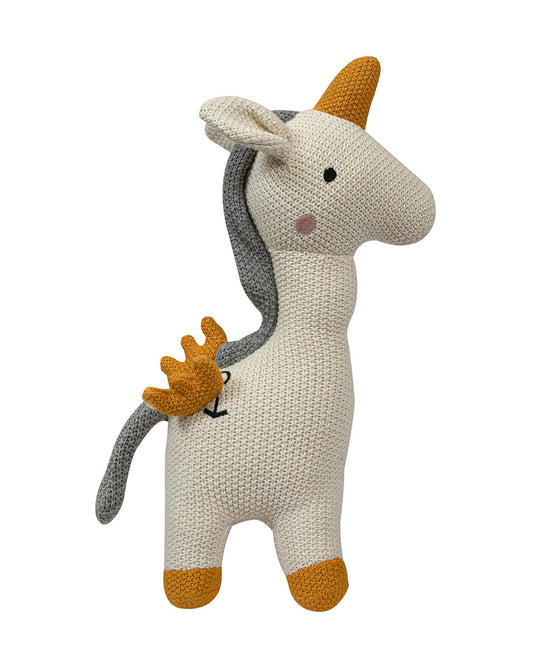 Pomme Wing Unicorn Cotton Knitted Soft Toy-Promotes Visual Stimulation-Plush Cuddly Toy For Newborn